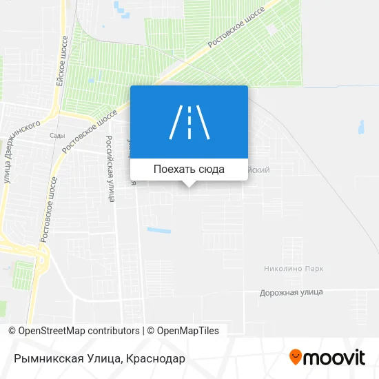 Карта Рымникская Улица