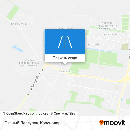 Карта Рясный Переулок