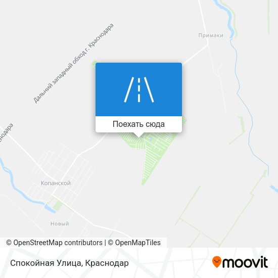 Карта Спокойная Улица