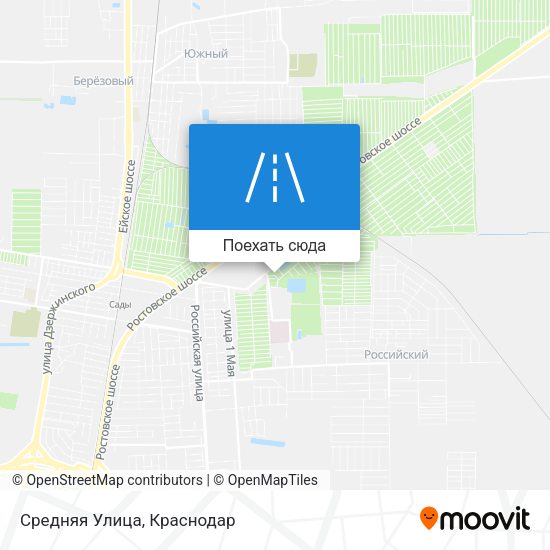 Карта Средняя Улица