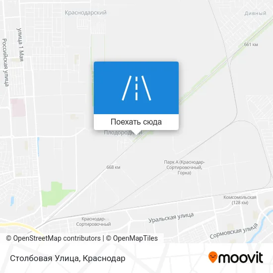 Карта Столбовая Улица