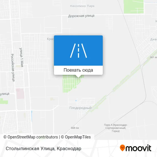 Карта Столыпинская Улица
