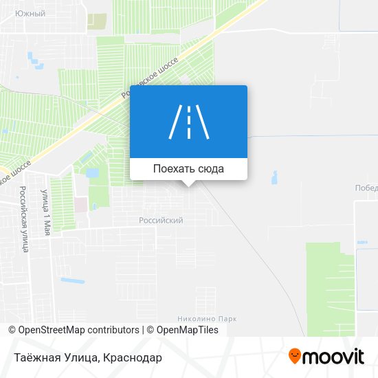 Карта Таёжная Улица