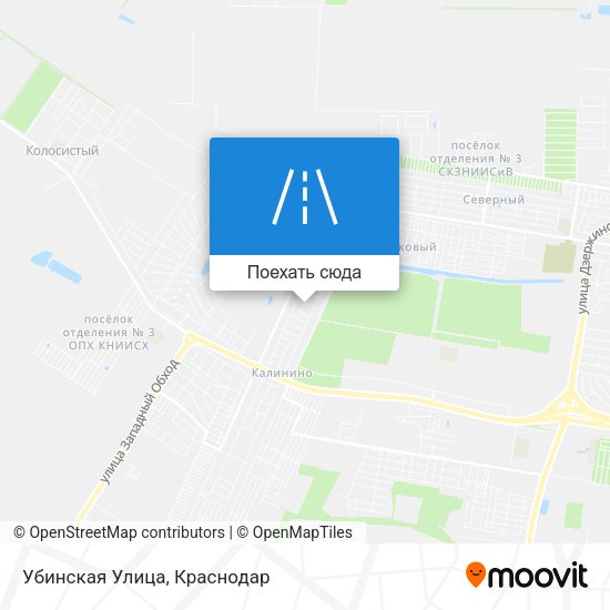 Карта Убинская Улица