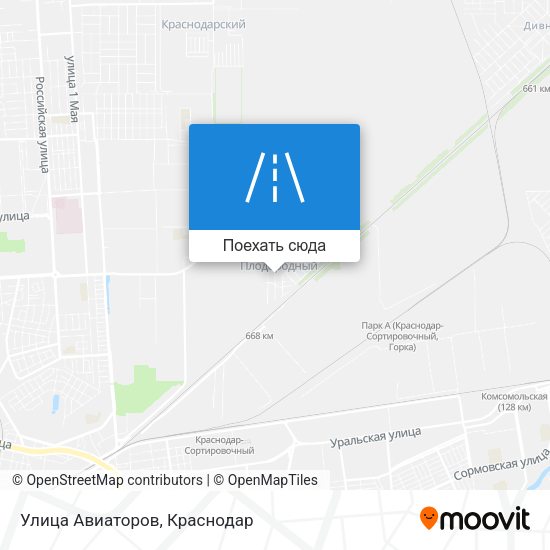 Карта Улица Авиаторов