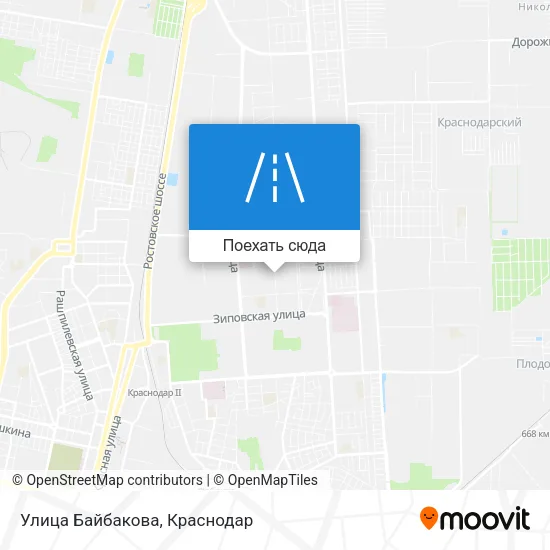 Карта Улица Байбакова