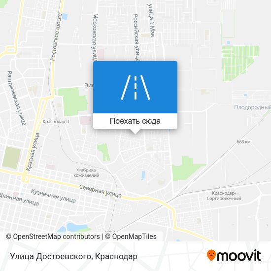 Карта Улица Достоевского