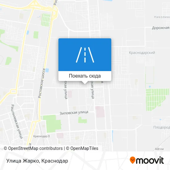 Карта Улица Жарко
