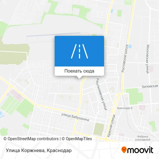 Карта Улица Коржнева