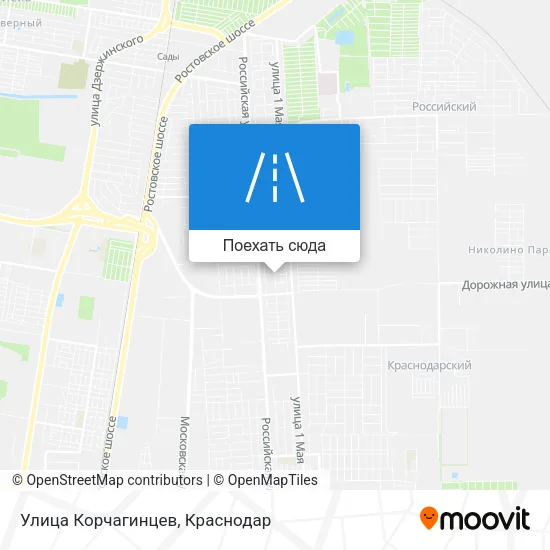 Карта Улица Корчагинцев