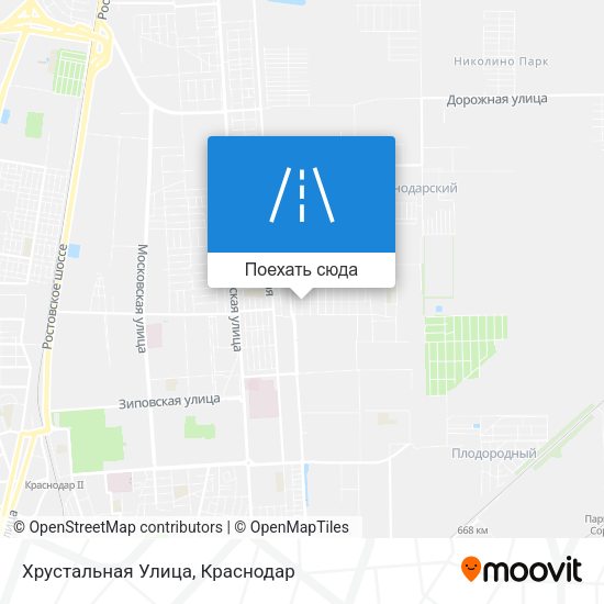 Карта Хрустальная Улица