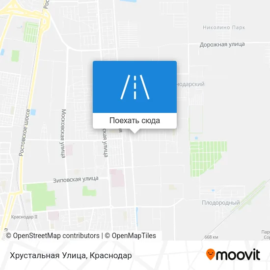 Карта Хрустальная Улица