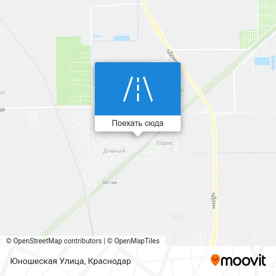 Карта Юношеская Улица