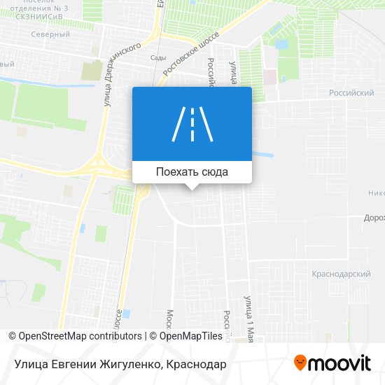 Карта Улица Евгении Жигуленко