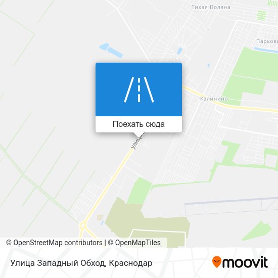 Карта Улица Западный Обход