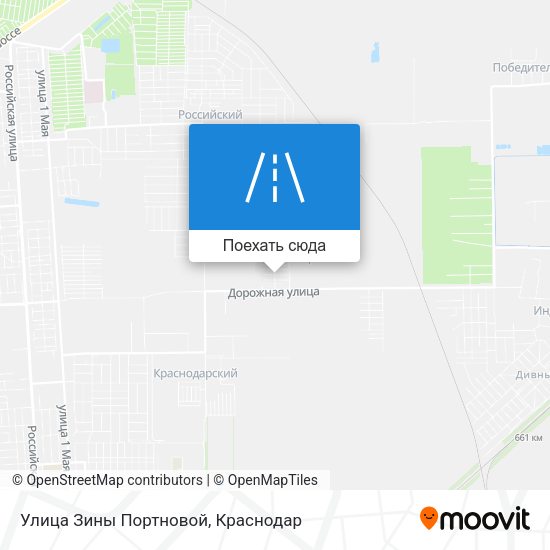 Карта Улица Зины Портновой