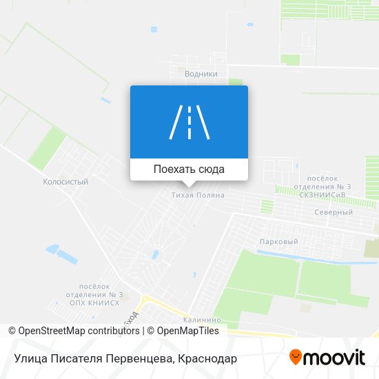 Карта Улица Писателя Первенцева