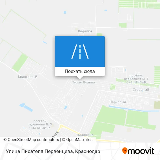 Карта Улица Писателя Первенцева