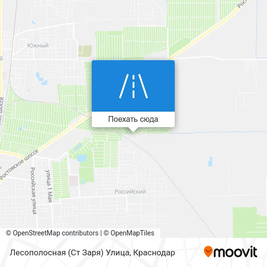 Карта Лесополосная (Ст Заря) Улица