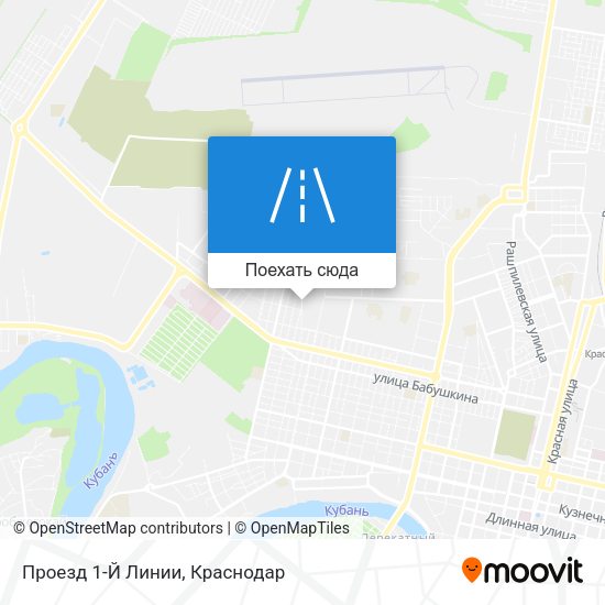Карта Проезд 1-Й Линии