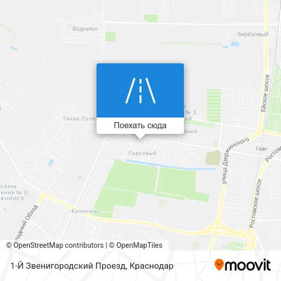 Карта 1-Й Звенигородский Проезд