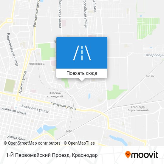 Карта 1-Й Первомайский Проезд