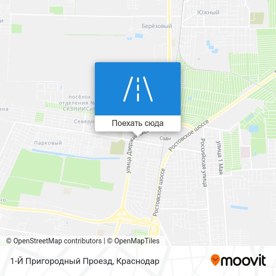 Карта 1-Й Пригородный Проезд