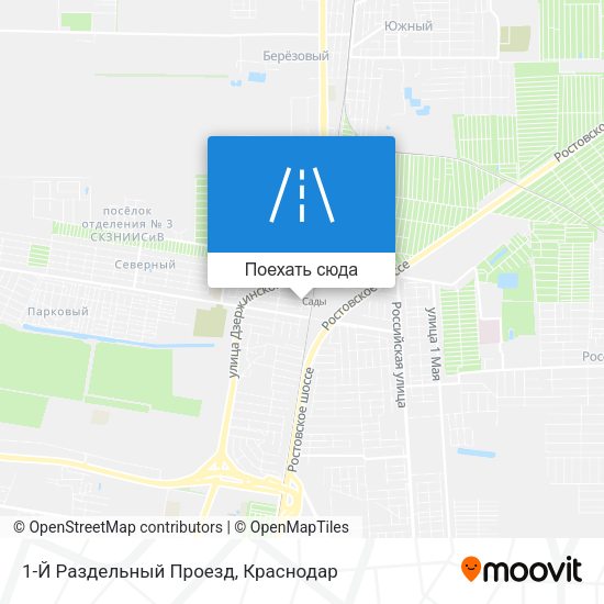 Карта 1-Й Раздельный Проезд