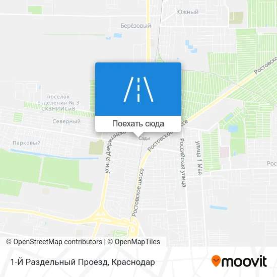 Карта 1-Й Раздельный Проезд