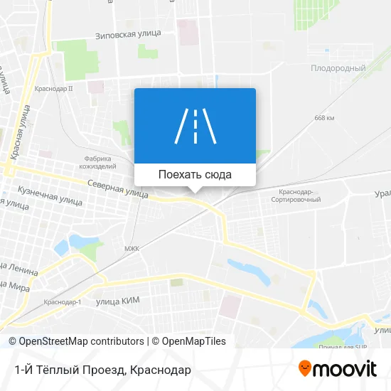 Карта 1-Й Тёплый Проезд