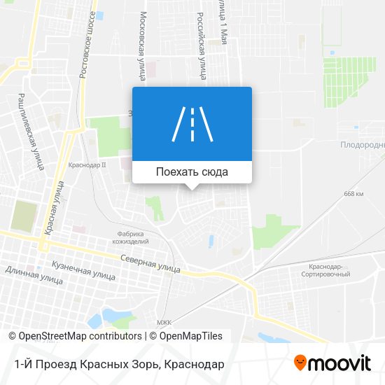Карта 1-Й Проезд Красных Зорь