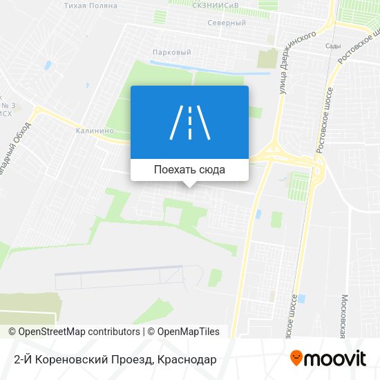 Карта 2-Й Кореновский Проезд