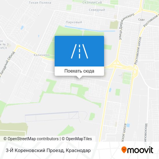 Карта 3-Й Кореновский Проезд