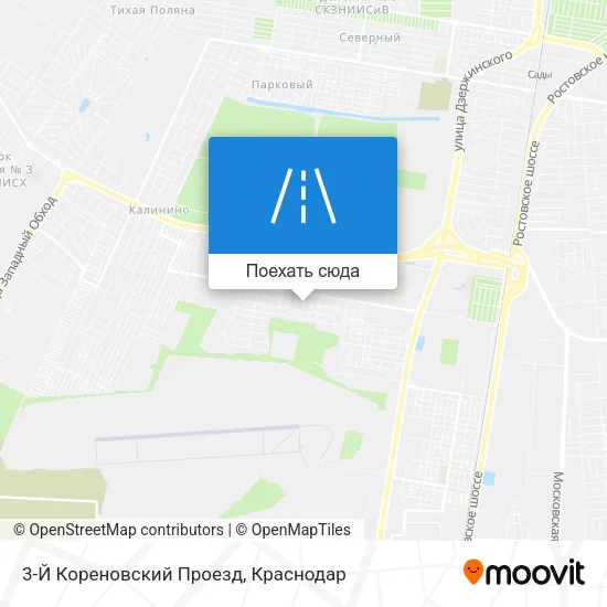 Карта 3-Й Кореновский Проезд
