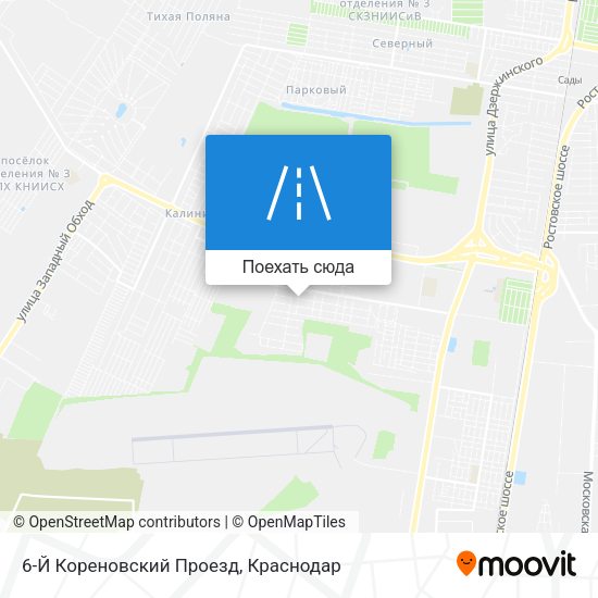 Карта 6-Й Кореновский Проезд