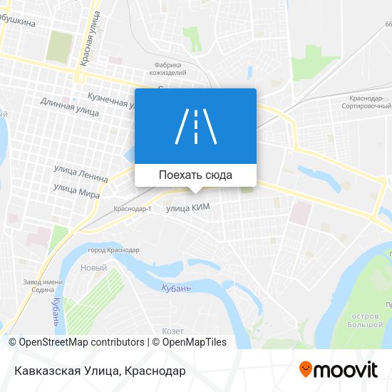 Карта Кавказская Улица