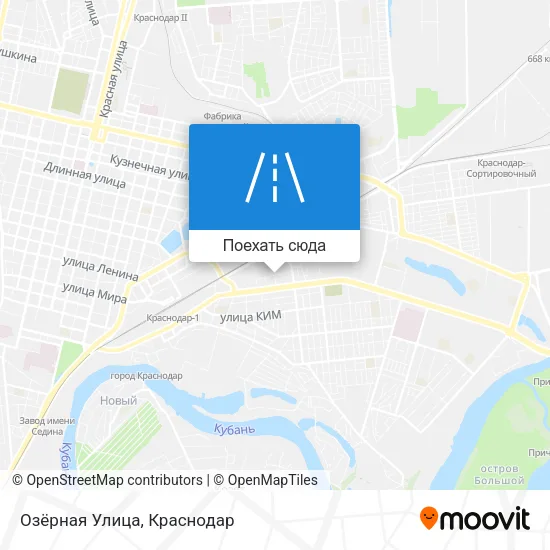 Карта Озёрная Улица