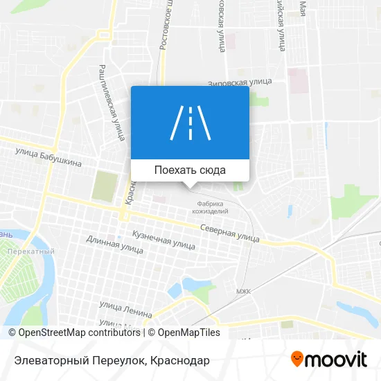 Карта Элеваторный Переулок