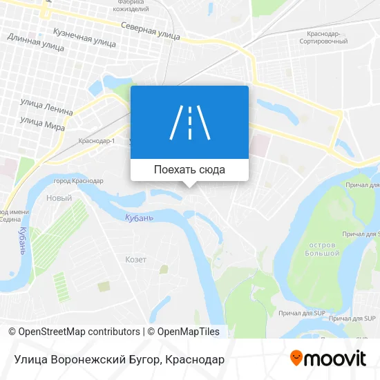 Карта Улица Воронежский Бугор