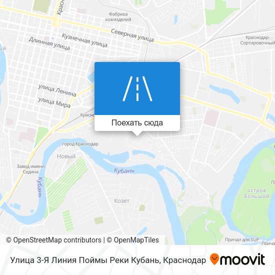 Карта Улица 3-Я Линия Поймы Реки Кубань