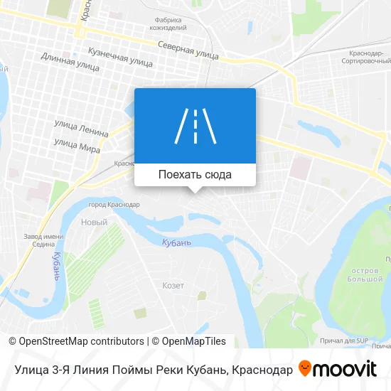Карта Улица 3-Я Линия Поймы Реки Кубань