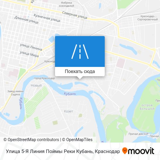 Карта Улица 5-Я Линия Поймы Реки Кубань