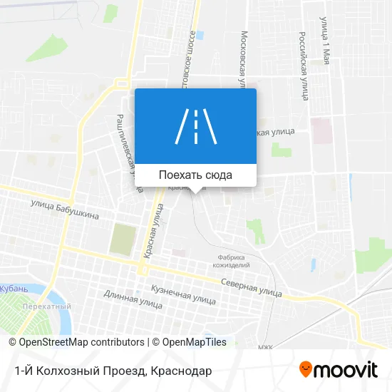 Карта 1-Й Колхозный Проезд