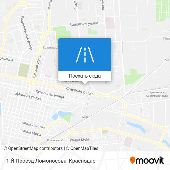 Карта 1-Й Проезд Ломоносова