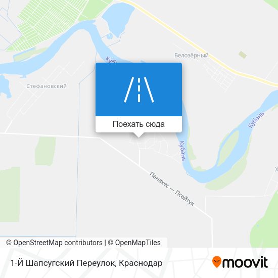Карта 1-Й Шапсугский Переулок