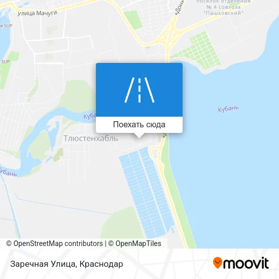Карта Заречная Улица