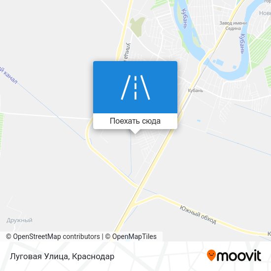 Карта Луговая Улица