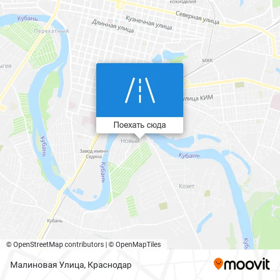 Карта Малиновая Улица