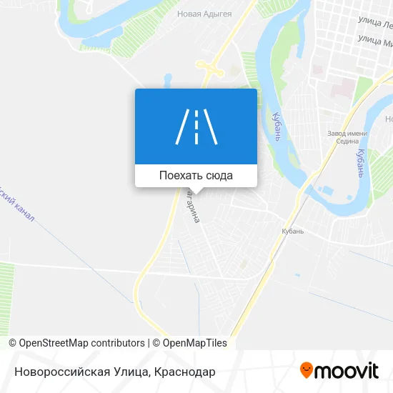 Карта Новороссийская Улица