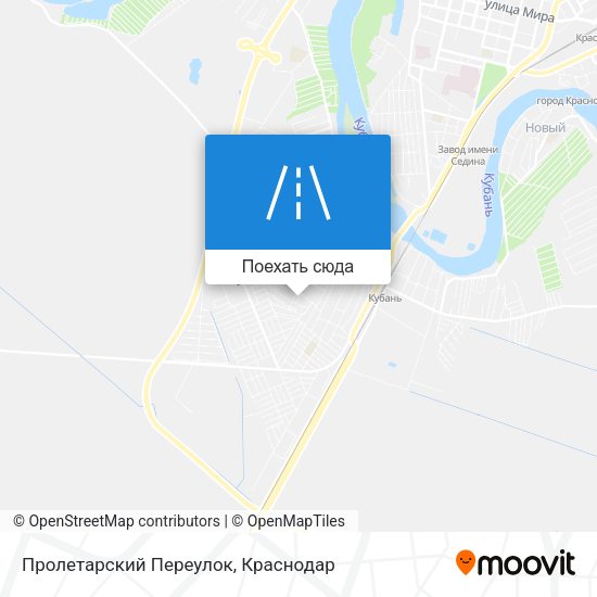Карта Пролетарский Переулок